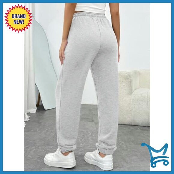 Women's Sweatpants Joggers High Waist Drawstring Pockets Lounge Athletic - Picture 5 of 7